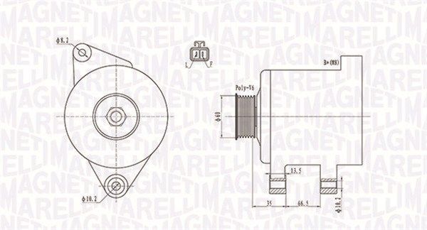 MAGNETI MARELLI Ģenerators 063732017010